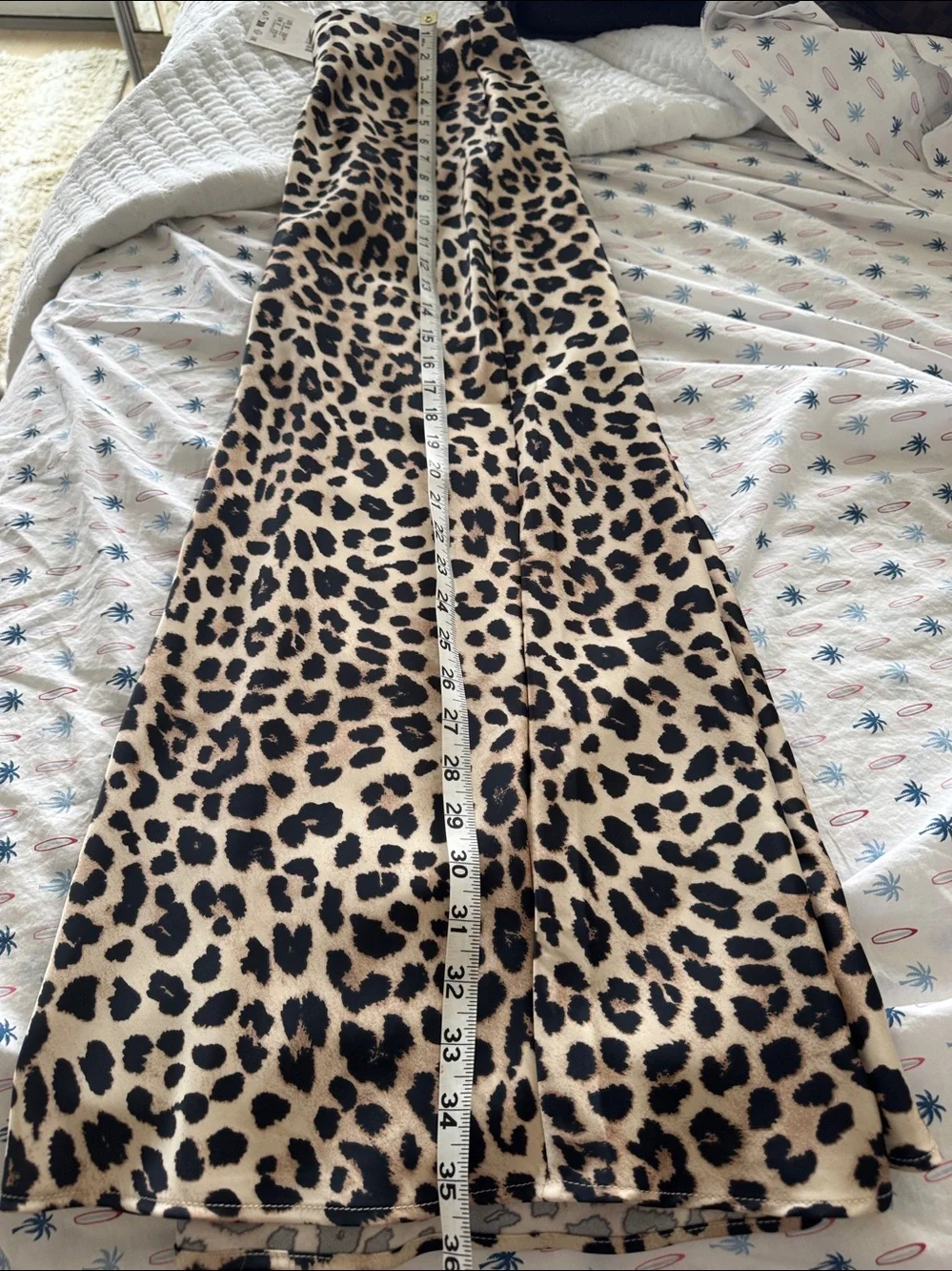 Zara Leopard Print Midi Skirt - Beige & Black